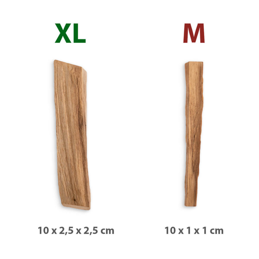 tamaños de palo santo TUYTU M y XL