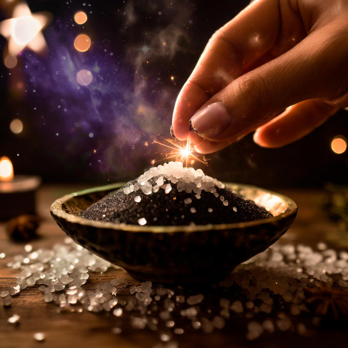 Cómo hacer Sal de Bruja, elaboración mágica de la sal negra de bruja con receta TUYTU